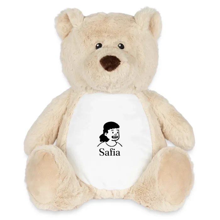 Peluche ourson personnalisée au prénom Safia