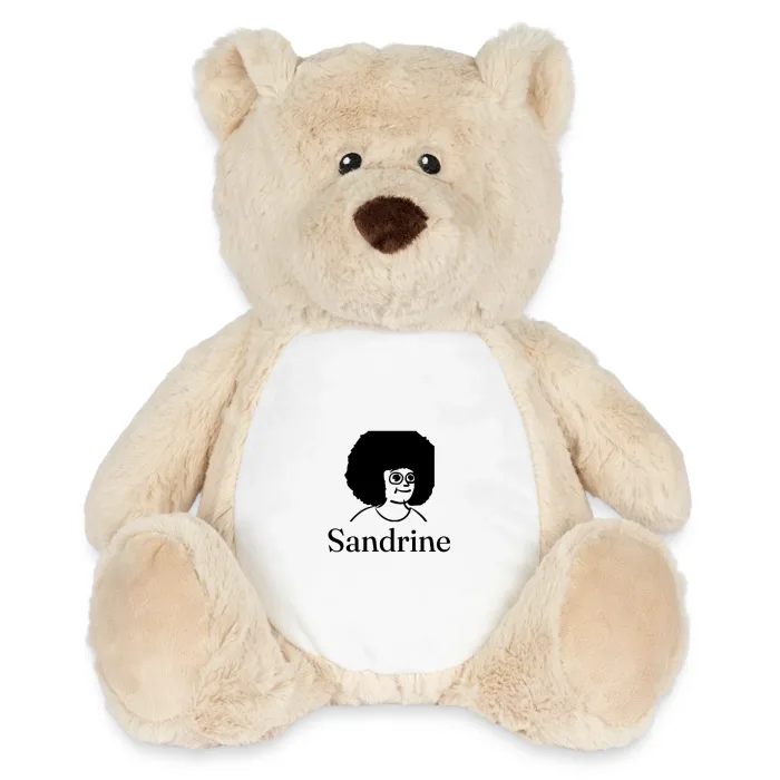 Peluche ourson personnalisée au prénom Sandrine