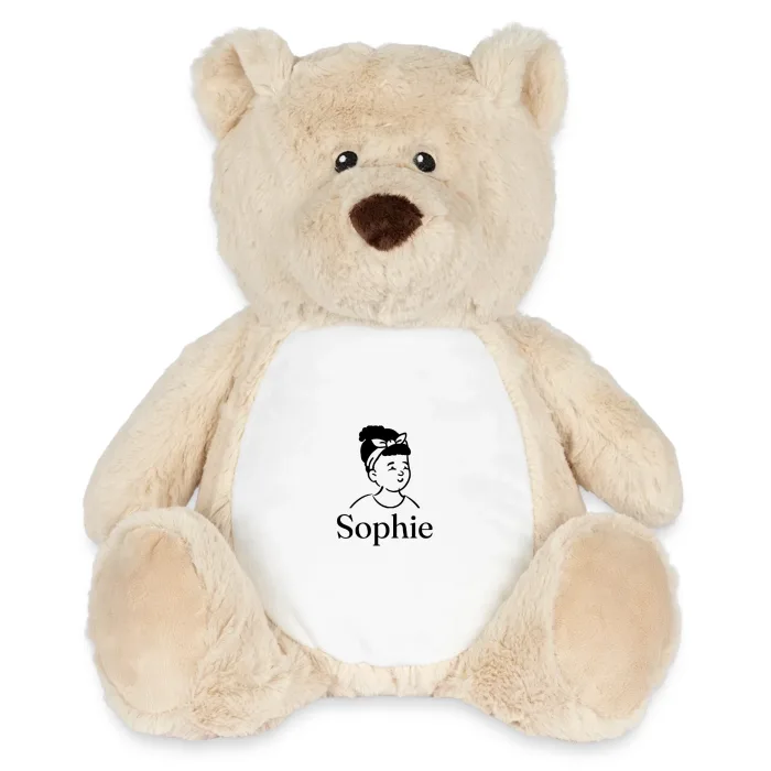 Peluche ourson personnalisée au prénom Sophie