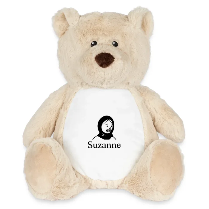 Peluche ourson personnalisée au prénom Suzanne