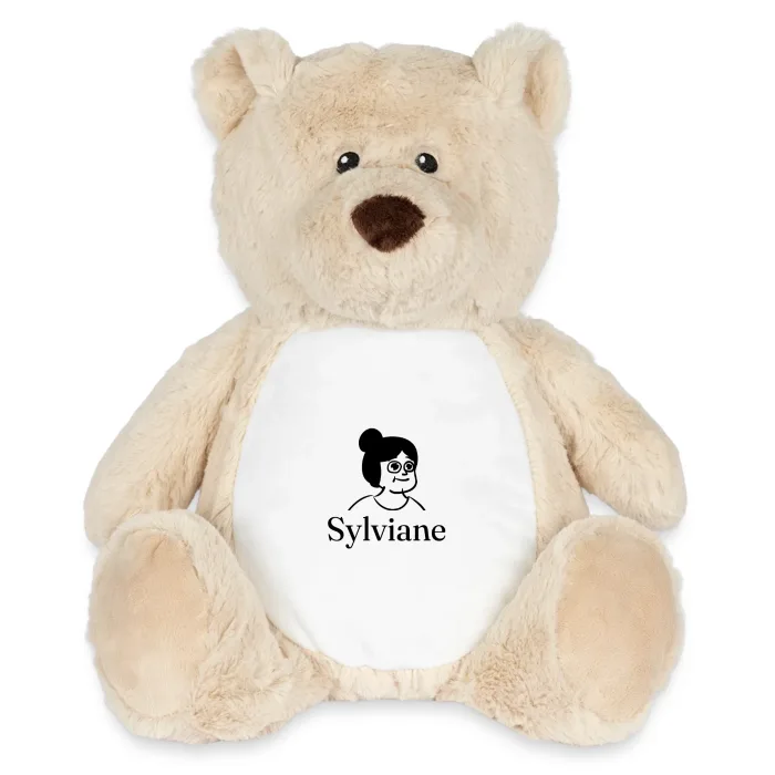 Peluche ourson personnalisée au prénom Sylviane