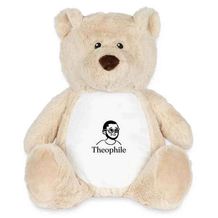 Peluche ourson personnalisée au prénom Theophile