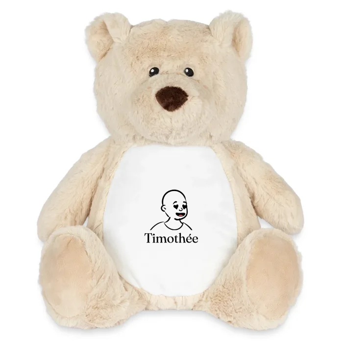 Peluche ourson personnalisée au prénom Timothée
