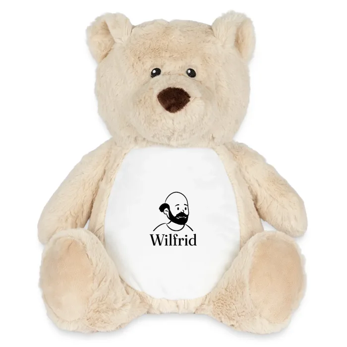 Peluche ourson personnalisée au prénom Wilfrid