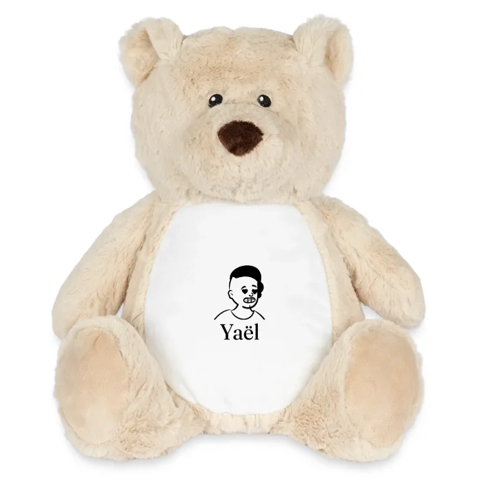 Peluche ourson personnalisée au prénom Yaël
