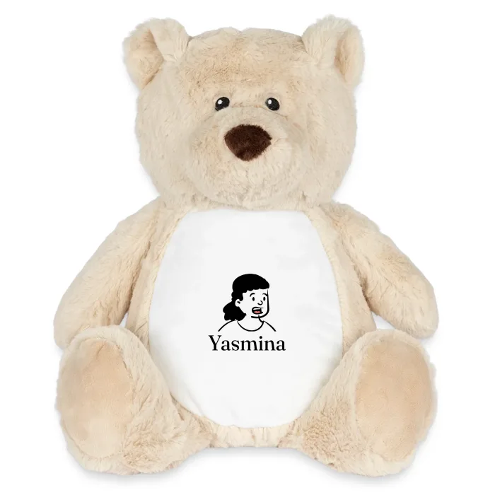 Peluche ourson personnalisée au prénom Yasmina