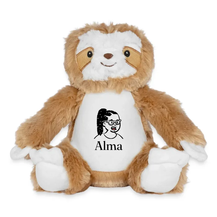 Peluche paresseux personnalisée au prénom Alma