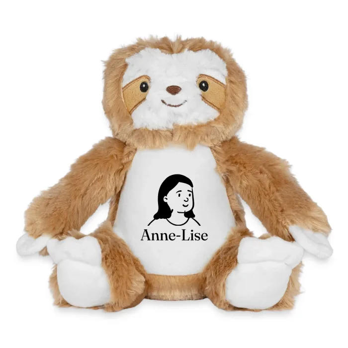 Peluche paresseux personnalisée au prénom Anne-Lise