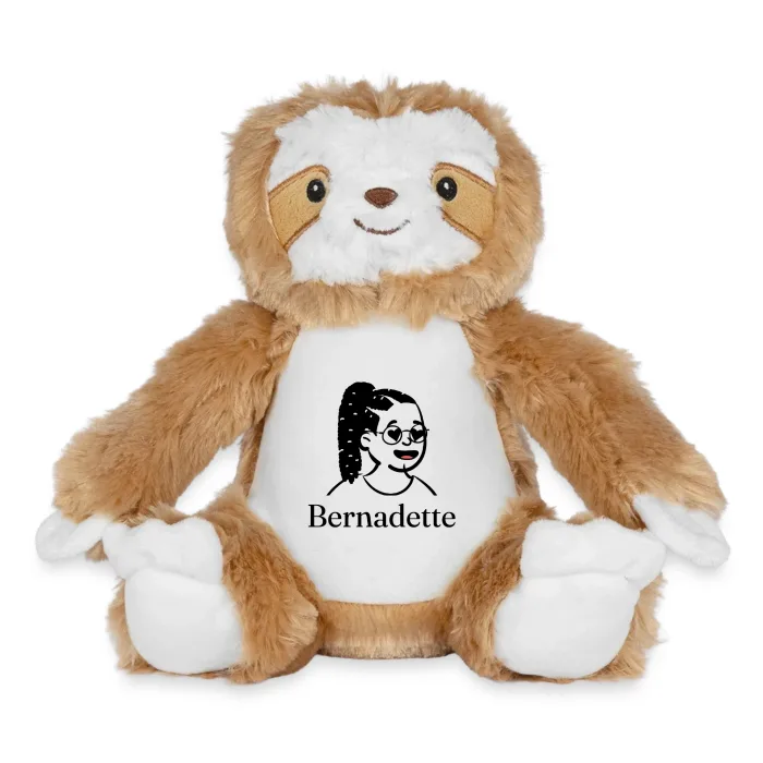 Peluche paresseux personnalisée au prénom Bernadette
