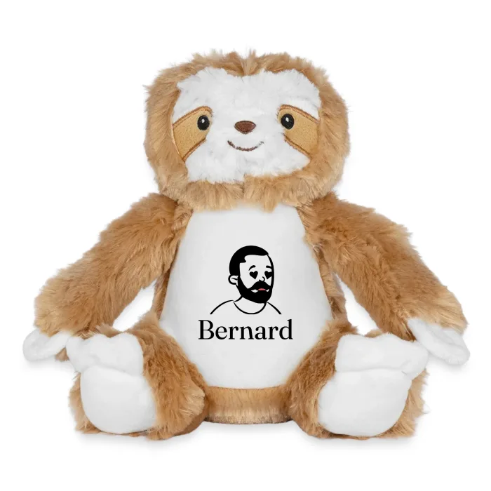 Peluche paresseux personnalisée au prénom Bernard