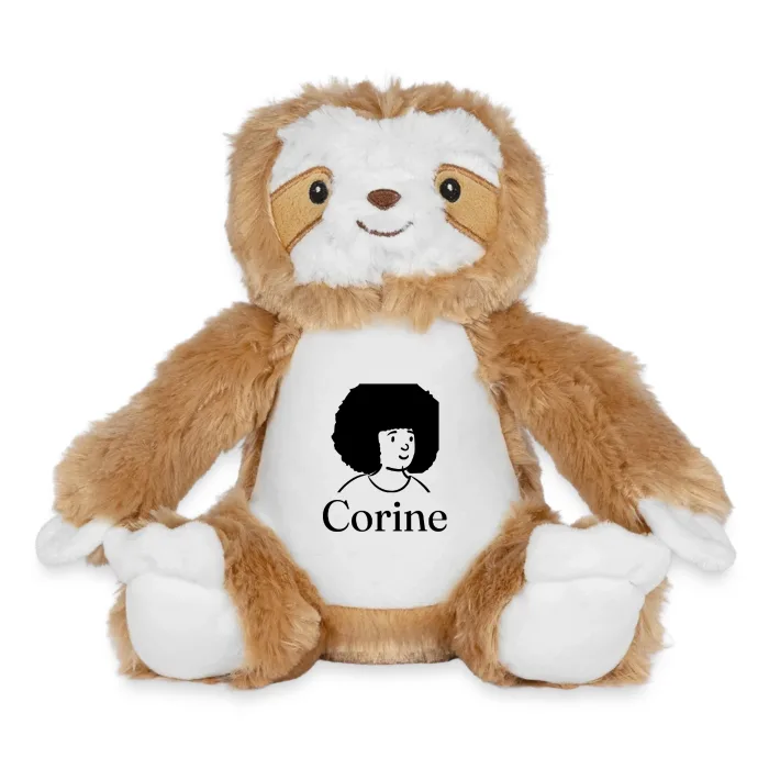 Peluche paresseux personnalisée au prénom Corine