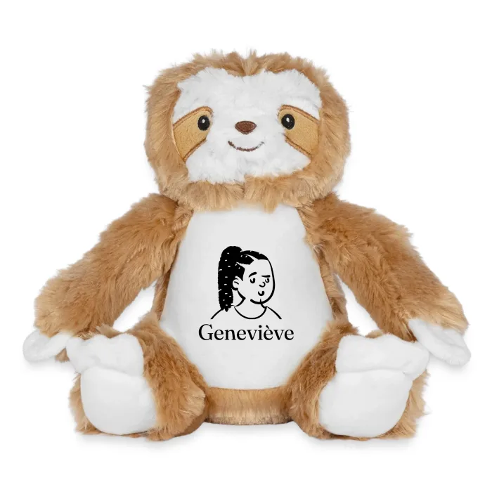 Peluche paresseux personnalisée au prénom Geneviève