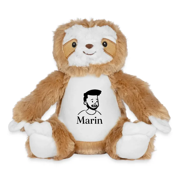 Peluche paresseux personnalisée au prénom Marin