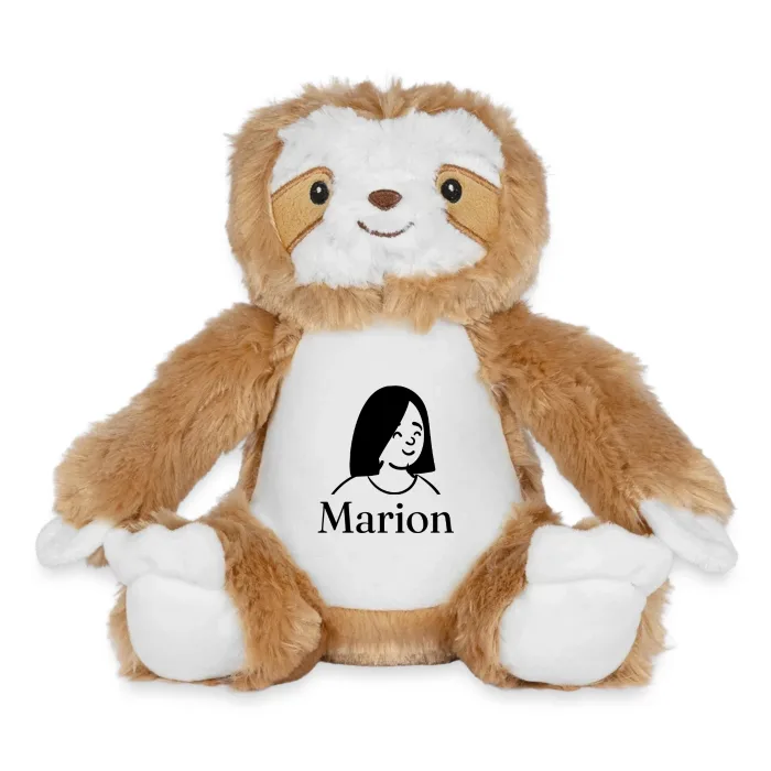 Peluche paresseux personnalisée au prénom Marion