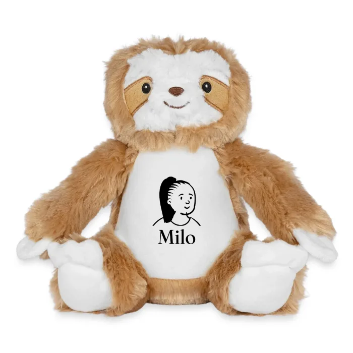 Peluche paresseux personnalisée au prénom Milo