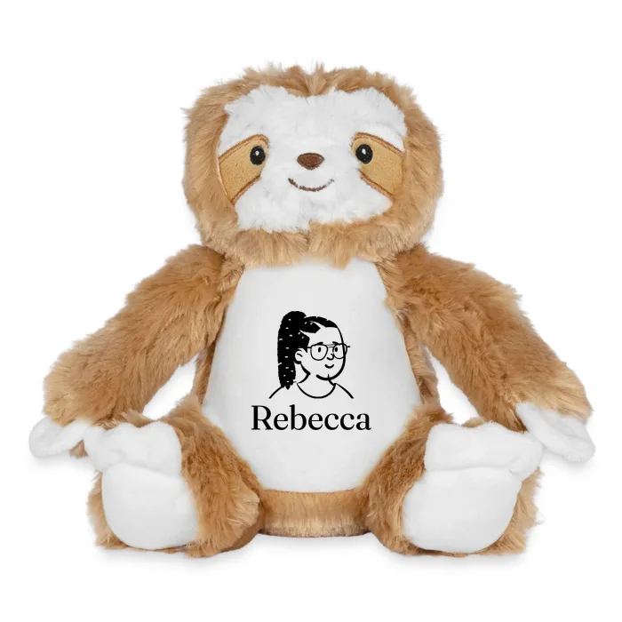 Peluche paresseux personnalisée au prénom Rebecca