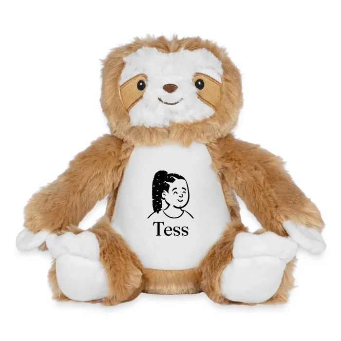 Peluche paresseux personnalisée au prénom Tess