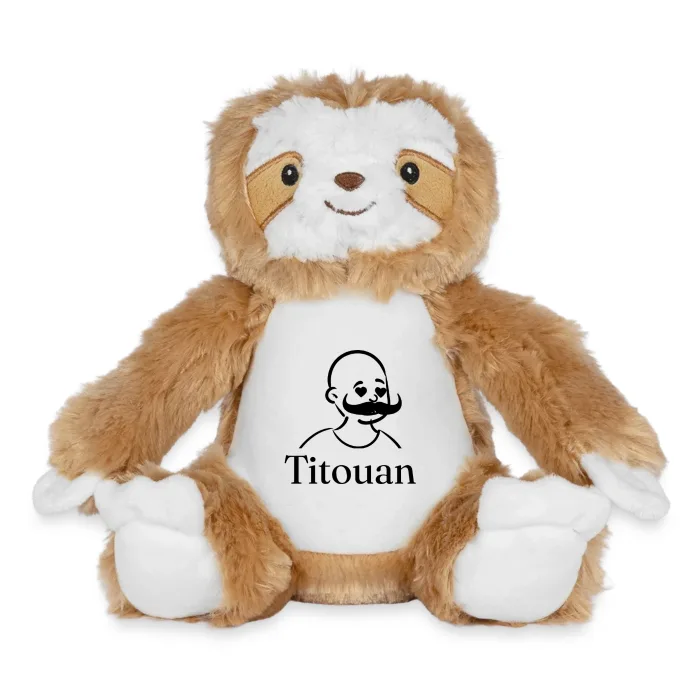 Peluche paresseux personnalisée au prénom Titouan