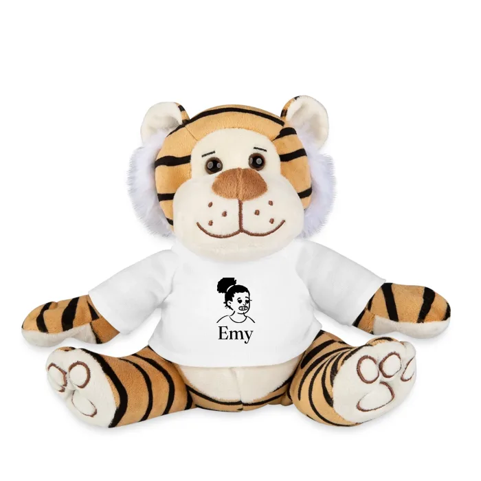 Peluche tigre personnalisée au prénom Emy