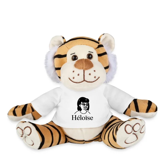 Peluche tigre personnalisée au prénom Héloïse