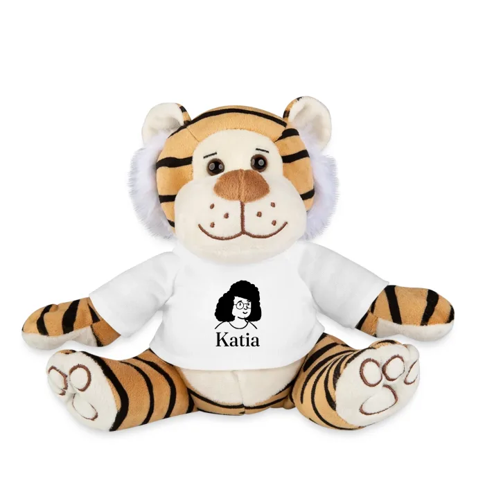 Peluche tigre personnalisée au prénom Katia