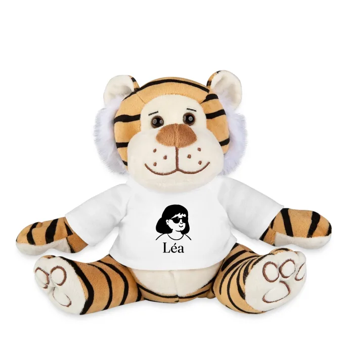 Peluche tigre personnalisée au prénom Léa