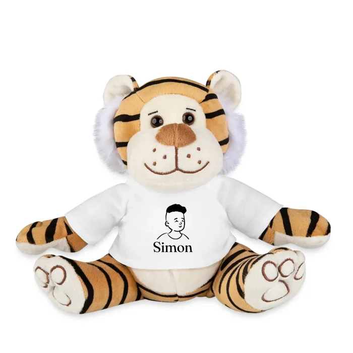Peluche tigre personnalisée au prénom Simon
