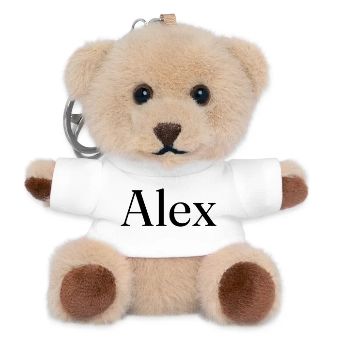 Porte-clés ourson personnalisé au prénom Alex