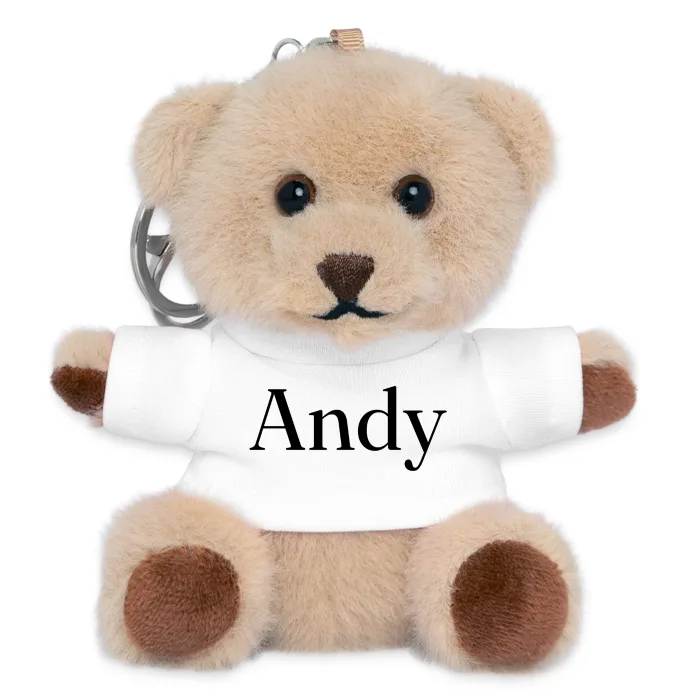 Porte-clés ourson personnalisé au prénom Andy