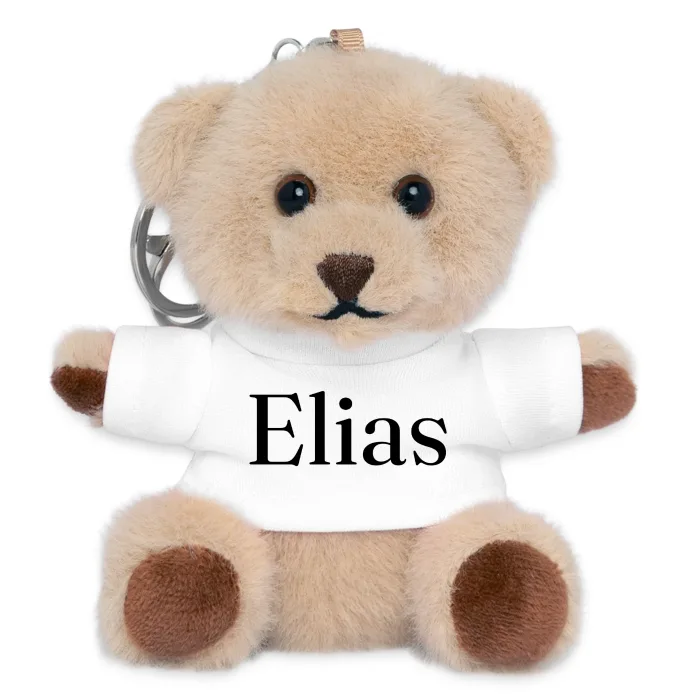 Porte-clés ourson personnalisé au prénom Elias