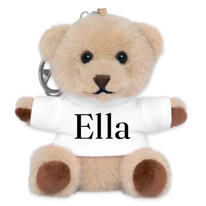 Porte-clés ourson personnalisé au prénom Ella