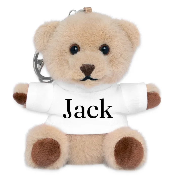 Porte-clés ourson personnalisé au prénom Jack