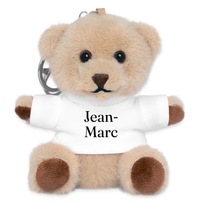 Porte-clés ourson personnalisé au prénom Jean-Marc