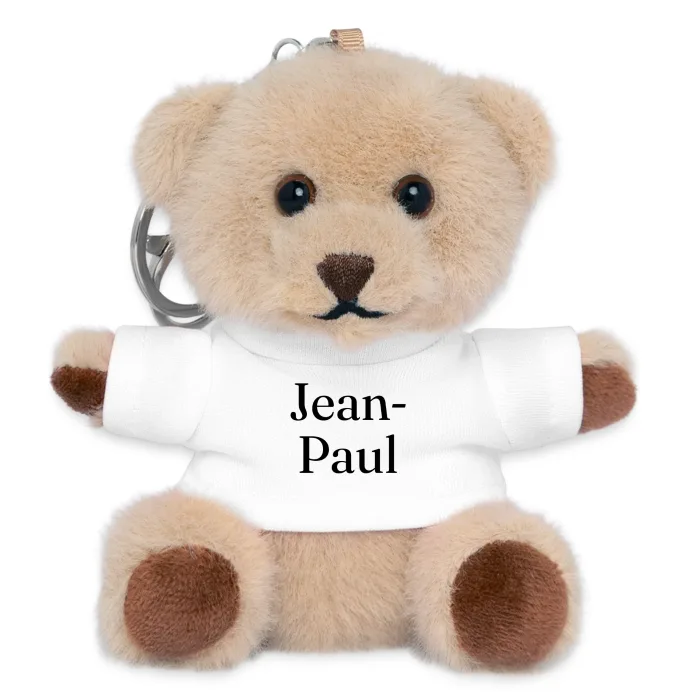 Porte-clés ourson personnalisé au prénom Jean-Paul