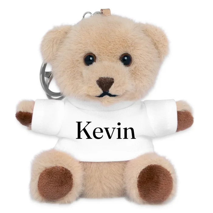 Porte-clés ourson personnalisé au prénom Kevin