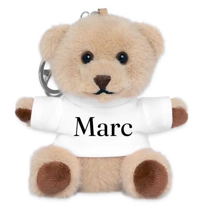 Porte-clés ourson personnalisé au prénom Marc