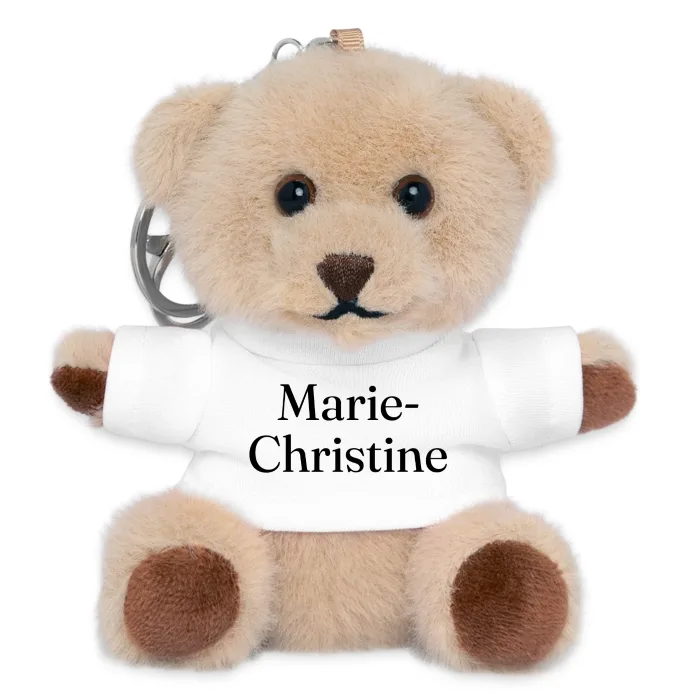 Porte-clés ourson personnalisé au prénom Marie-Christine
