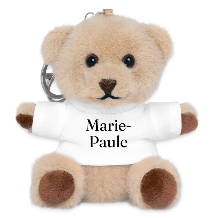 Porte-clés ourson personnalisé au prénom Marie-Paule