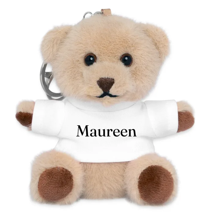 Porte-clés ourson personnalisé au prénom Maureen