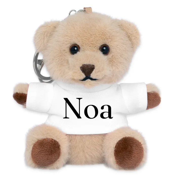 Porte-clés ourson personnalisé au prénom Noa