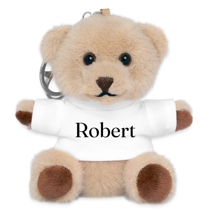 Porte-clés ourson personnalisé au prénom Robert