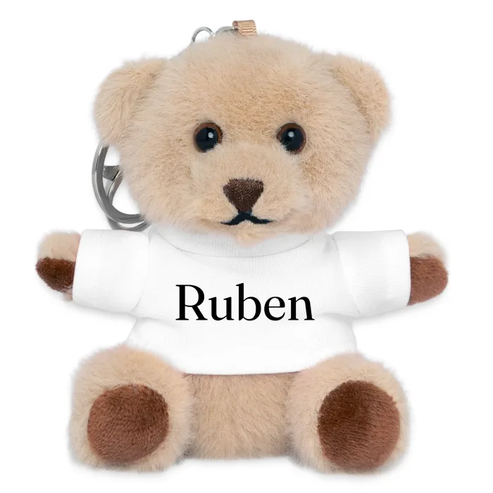 Porte-clés ourson personnalisé au prénom Ruben