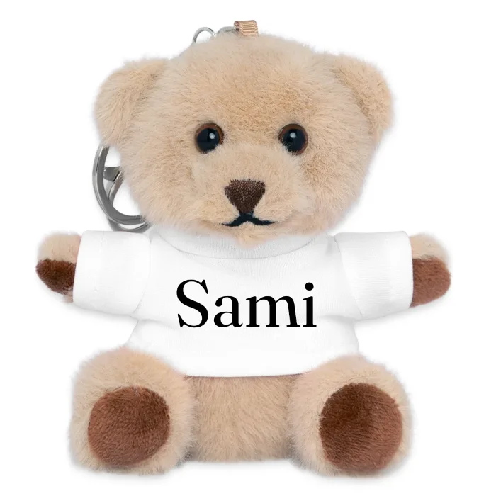 Porte-clés ourson personnalisé au prénom Sami