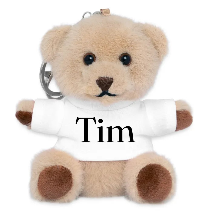 Porte-clés ourson personnalisé au prénom Tim