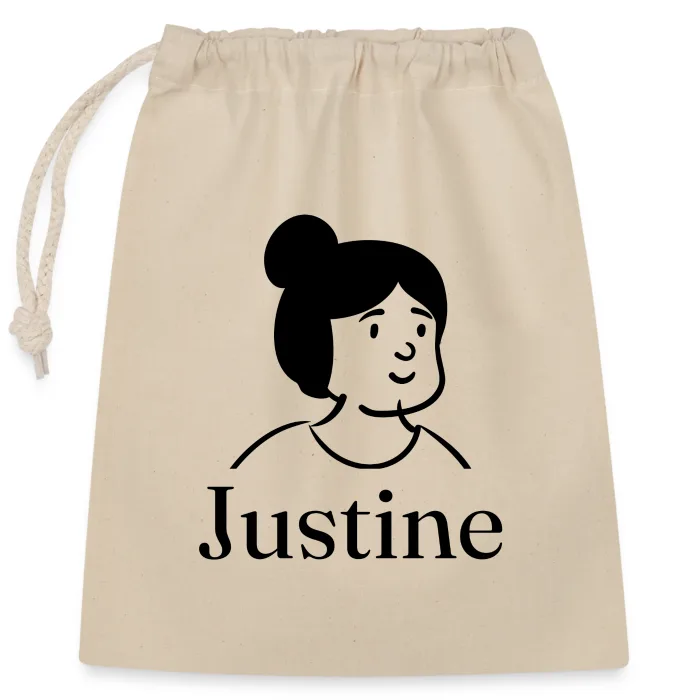 Sac cadeau personnalisé au prénom Justine