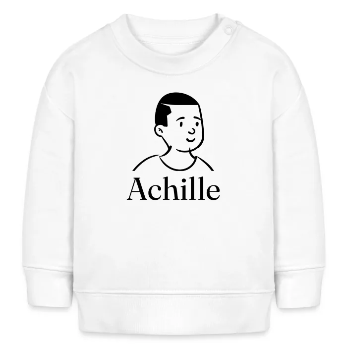 Sweat bébé personnalisé au prénom Achille