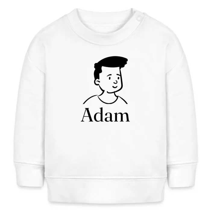 Sweat bébé personnalisé au prénom Adam