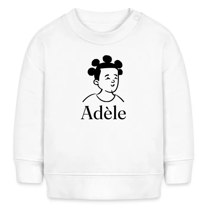 Sweat bébé personnalisé au prénom Adèle