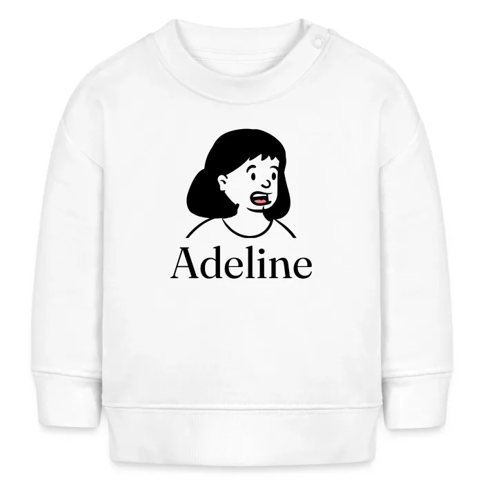 Sweat bébé personnalisé au prénom Adeline