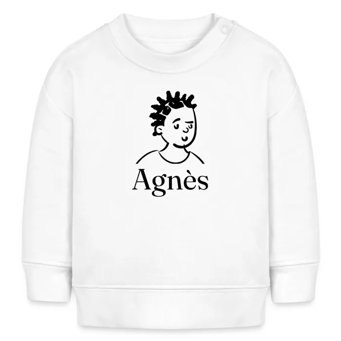 Sweat bébé personnalisé au prénom Agnès